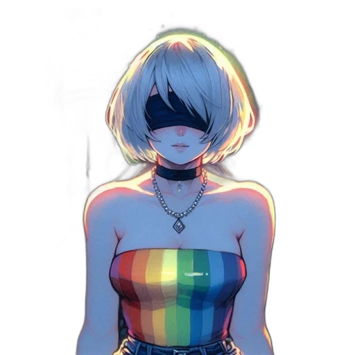 mask, dress, robot, face, cyberpunk, concept art, pixel art, anime transparent PNG cut-out