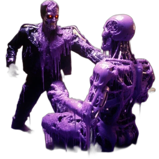 robot, concept art, comic book art, 3d render, cyberpunk, outer space, underwater, two transparent PNG cut-out