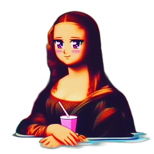 face, food, robot, dress, pixel art, vaporwave, anime, cartoon transparent PNG cut-out