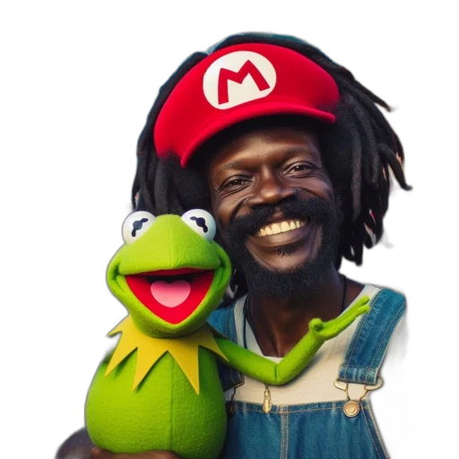 animal, mask, hat, staff, concept art, man, dreadlocks, wearing transparent PNG cut-out