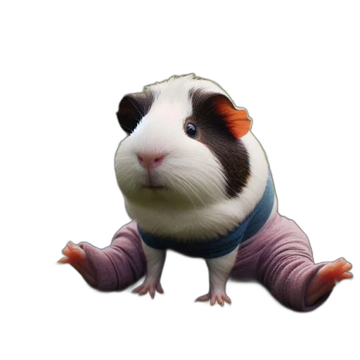 animal, creature, jacket, staff, 3d render, concept art, photorealistic, image transparent PNG cut-out