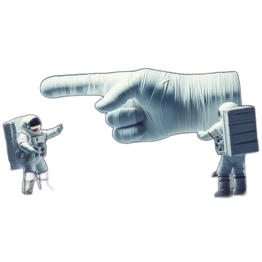 robot, weapon, concept art, pixel art, 3d render, vaporwave, outer space, two transparent PNG cut-out