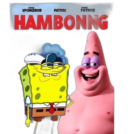 hat, concept art, underwater, poster, comedic, spoof, featuring, spongebob transparent PNG cut-out