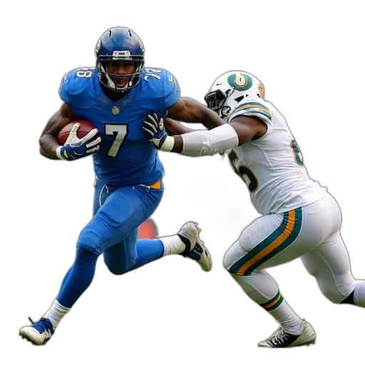 football, player, blue, jersey, number, running, ball, being transparent PNG cut-out
