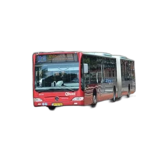 staff, 3d render, photorealistic, concept art, pixel art, red, qbuzz, bus transparent PNG cut-out