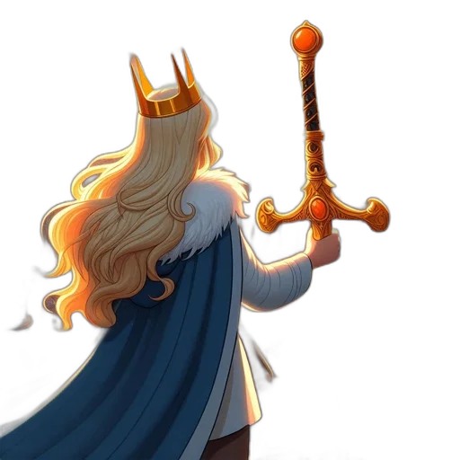 sword, crown, staff, weapon, fantasy art, concept art, pixel art, watercolor transparent PNG cut-out