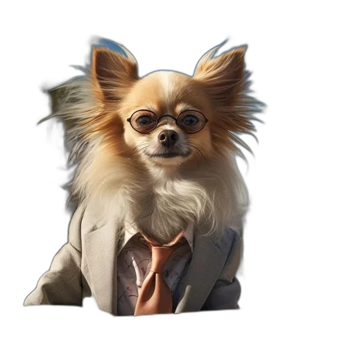 animal, staff, jacket, creature, 3d render, photorealistic, concept art, watercolor transparent PNG cut-out