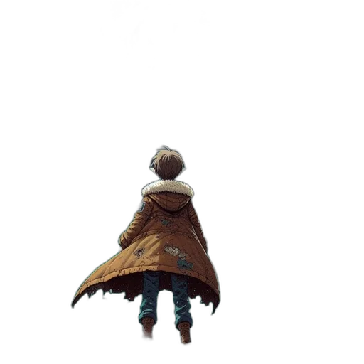 umbrella, jacket, hat, staff, concept art, 3d render, watercolor, fantasy art transparent PNG cut-out