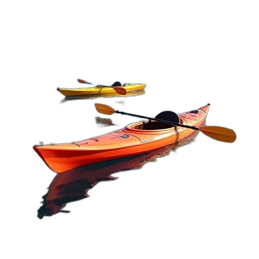 weapon, 3d render, photorealistic, concept art, underwater, ocean, kayak, three transparent PNG cut-out
