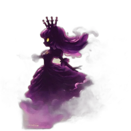 crown, dress, creature, staff, concept art, fantasy art, pixel art, watercolor transparent PNG cut-out