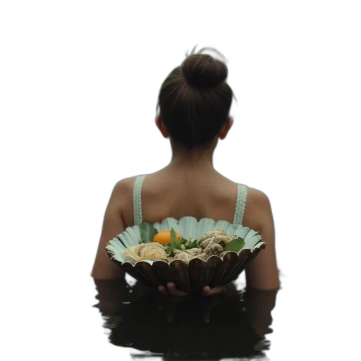 crown, flower, dress, photorealistic transparent PNG cut-out