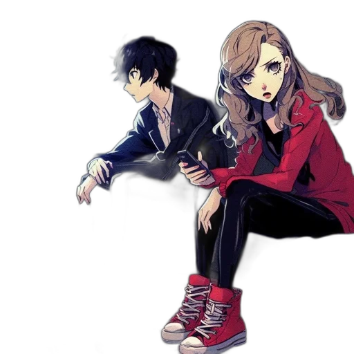 jacket, concept art, anime, pixel art, cartoon, red, dark, monochrome transparent PNG cut-out