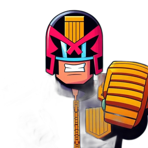 robot, weapon, staff, face, concept art, cartoon, comic book art, pixel art transparent PNG cut-out