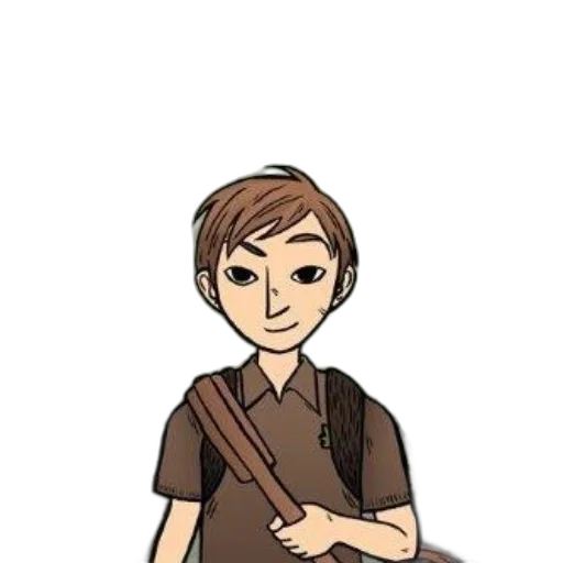 staff, cartoon, concept art, pixel art, comic book art, earth tones, dark, cartoon-style transparent PNG cut-out