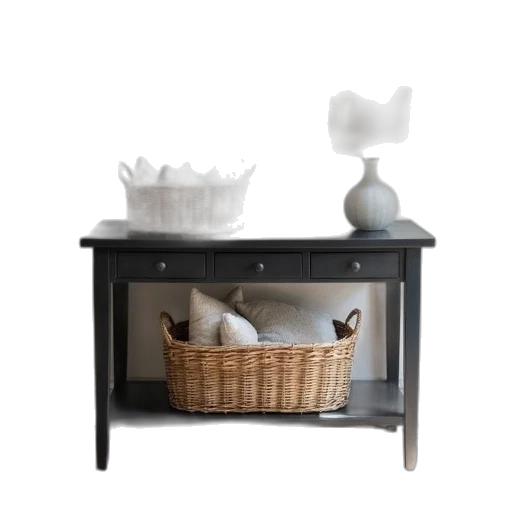 furniture, 3d render, monochrome, dark transparent PNG cut-out