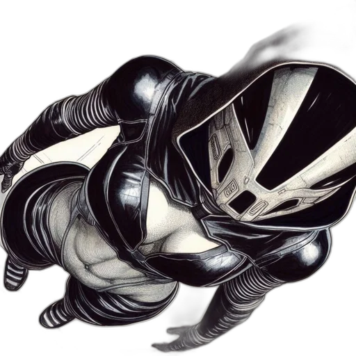 robot, mask, animal, weapon, comic book art, concept art, photorealistic, fantasy art transparent PNG cut-out