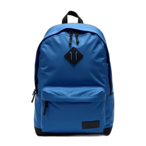 jacket, 3d render, concept art, blue, backpack, black, trim, handle transparent PNG cut-out