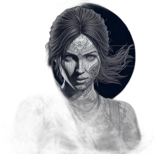 face, mask, jewelry, staff, fantasy art, comic book art, concept art, photorealistic transparent PNG cut-out