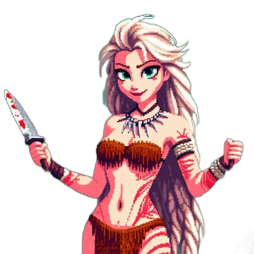 staff, pixel art, fantasy art, concept art, cartoon, red, animated, tribal transparent PNG cut-out