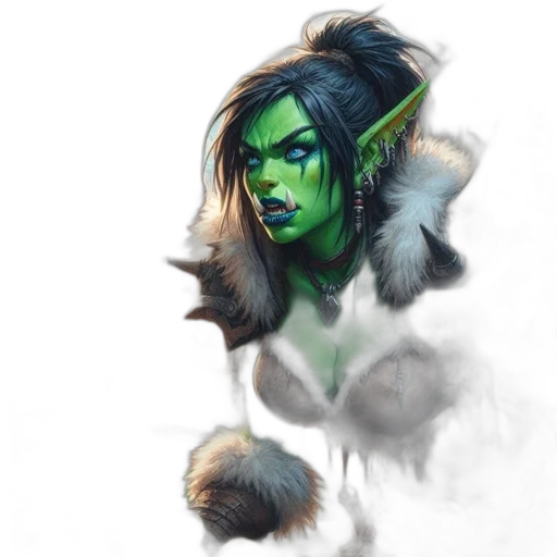 face, mask, fantasy art, concept art, comic book art, watercolor, green, neon transparent PNG cut-out