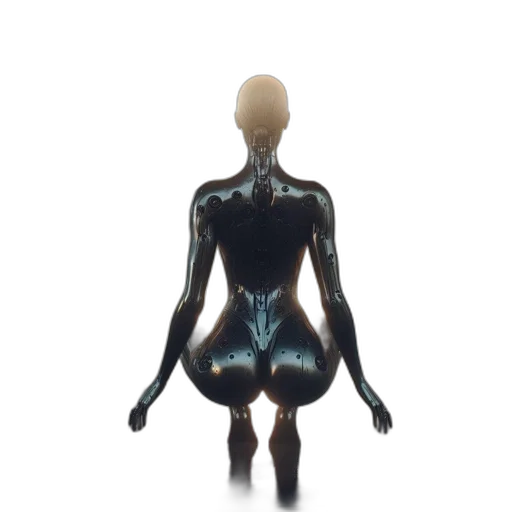 robot, creature, dress, animal, 3d render, concept art, anime, cyberpunk transparent PNG cut-out
