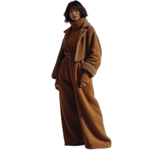 jacket, earth tones, high, neck transparent PNG cut-out