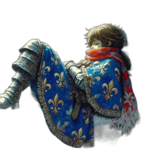 jacket, sword, weapon, crown, concept art, fantasy art, watercolor, 3d render transparent PNG cut-out