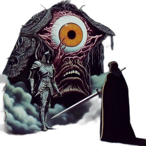creature, mask, jacket, concept art, comic book art, outer space, fire, underwater transparent PNG cut-out