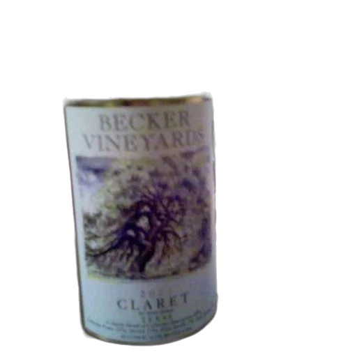 bottle, becker, vineyards, claret, sits, next, glass, wine transparent PNG cut-out