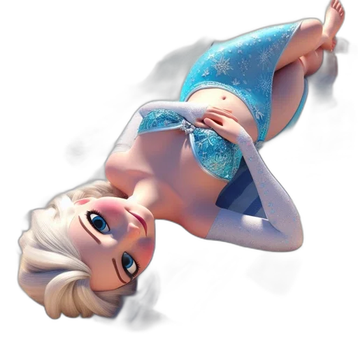 3d render, concept art, cartoon, photorealistic, underwater, animated, female, figure transparent PNG cut-out