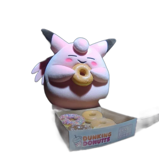 food, creature, animal, 3d render, concept art, vaporwave, large, plush transparent PNG cut-out
