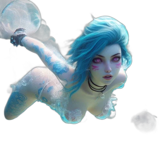 jewelry, fantasy art, concept art, comic book art, cyberpunk, underwater, outer space, neon lights transparent PNG cut-out