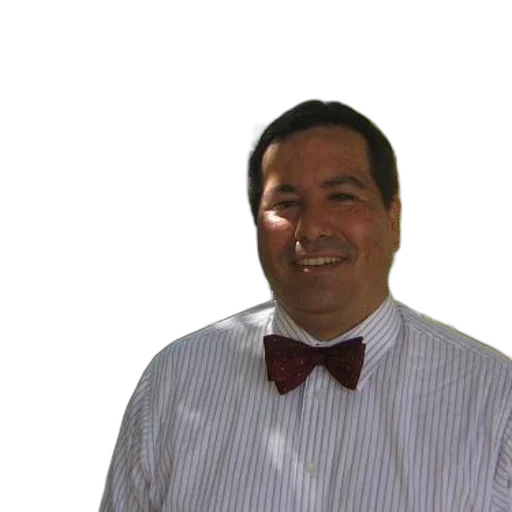 staff, face, man, white, striped, shirt, red, bow transparent PNG cut-out