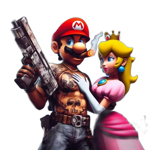 weapon, sword, crown, dress, pixel art, concept art, 3d render, vaporwave transparent PNG cut-out