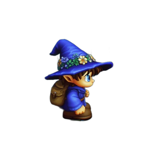 hat, staff, weapon, mask, pixel art, concept art, 3d render, fantasy art transparent PNG cut-out