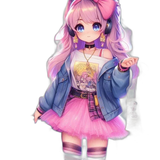 dress, jacket, staff, weapon, anime, pixel art, fantasy art, vaporwave transparent PNG cut-out