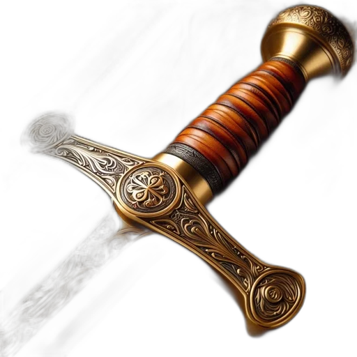 sword, staff, weapon, jewelry, fantasy art, 3d render, concept art, photorealistic transparent PNG cut-out