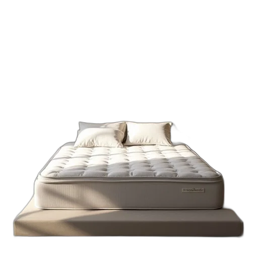 furniture, 3d render, earth tones, mattress transparent PNG cut-out