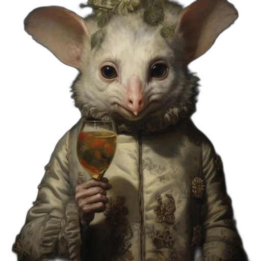 jacket, animal, creature, staff, concept art, 3d render, fantasy art, photorealistic transparent PNG cut-out