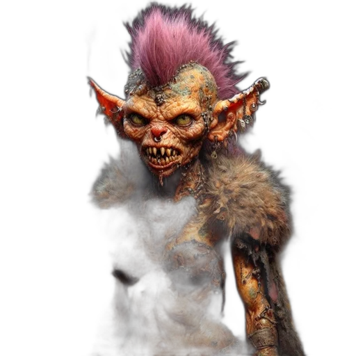 creature, face, staff, animal, concept art, fantasy art, photorealistic, 3d render transparent PNG cut-out