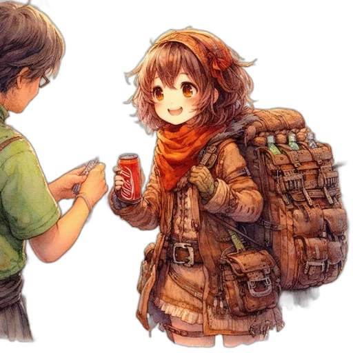 jacket, bottle, weapon, food, concept art, watercolor, pixel art, fantasy art transparent PNG cut-out