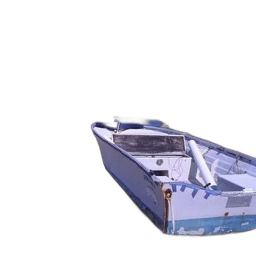 3d render, photorealistic, boat, sits, beach, blue, sky, above transparent PNG cut-out