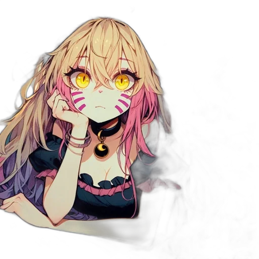 mask, face, dress, creature, anime, pixel art, concept art, fantasy art transparent PNG cut-out