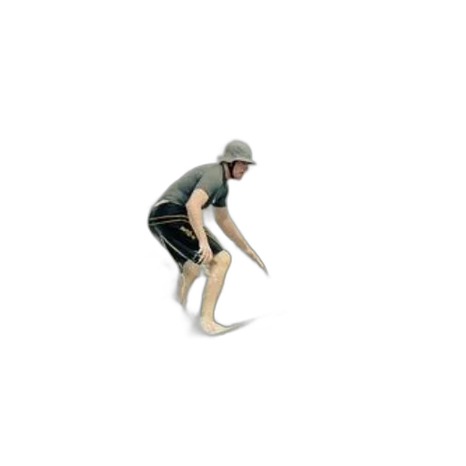 creature, robot, staff, 3d render, concept art, pixel art, photorealistic, surfer transparent PNG cut-out