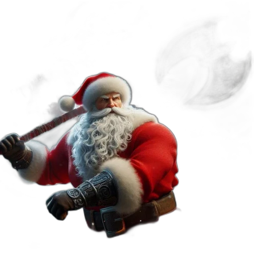 weapon, staff, concept art, 3d render, photorealistic, fantasy art, santa, claus transparent PNG cut-out