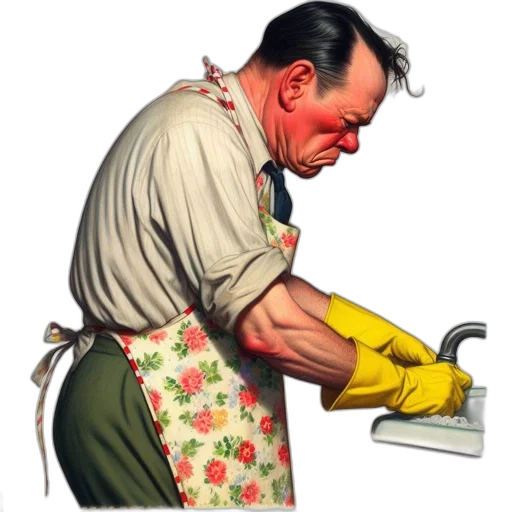 staff, food, weapon, older, man, white, shirt, flowery transparent PNG cut-out