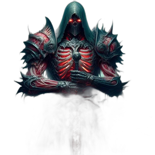 mask, creature, staff, sword, concept art, fantasy art, pixel art, comic book art transparent PNG cut-out