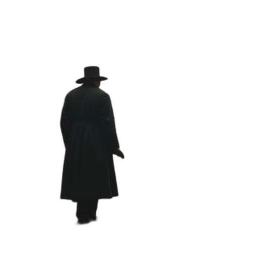 hat, jacket, staff, mask, concept art, 3d render, pixel art, fog transparent PNG cut-out