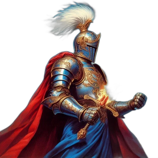 sword, robot, crown, staff, fantasy art, concept art, comic book art, pixel art transparent PNG cut-out