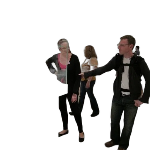 staff, jacket, 3d render, concept art, man, woman, looking, display transparent PNG cut-out